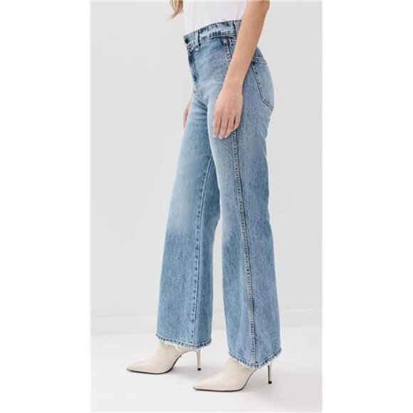 ASKK NY Blondie Jeans Indie Sleeze High Cropped Flare Off Duty West Village Girl - Picture 4 of 7